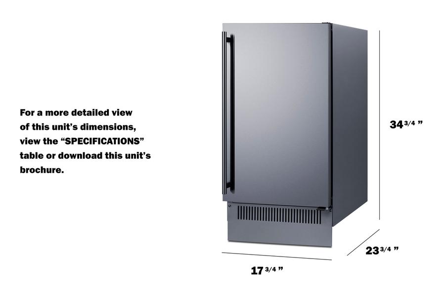 18" Wide Clear Icemaker