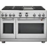 Café™ 48" Dual-Fuel Commercial-Style Range with 6 Burners and Griddle (Natural Gas)