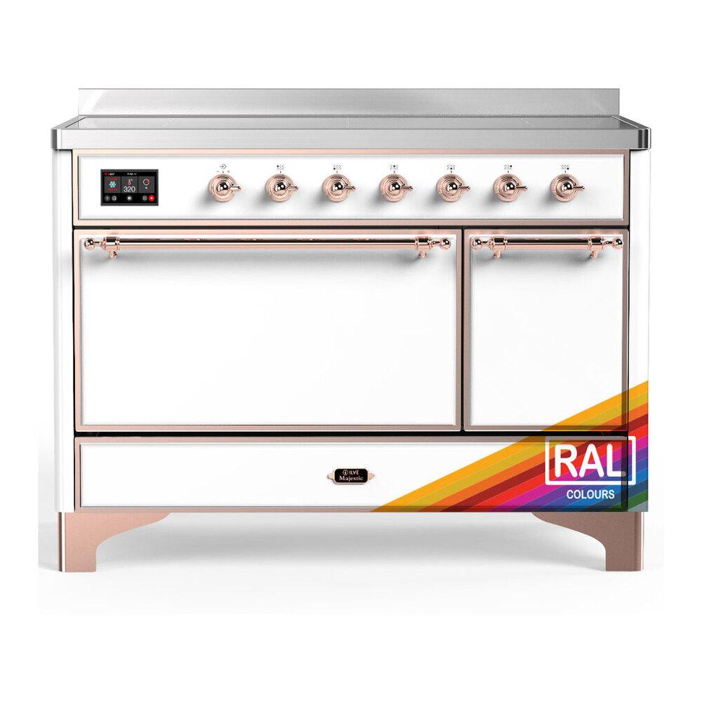 ILVE UMIB48QNR3RAP Majestic III 48 inch Induction Range with 6 Elements, 5.02 cu. ft. Total Oven Capacity (Solid Door, RAL, Copper)