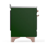 ILVE UMIB48QNR3EGP Majestic III 48 inch Induction Range with 6 Elements, 5.02 cu. ft. Total Oven Capacity (Solid Door, Emerald Green, Copper)