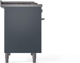 Professional Plus II 40 Inch Dual Fuel Liquid Propane Freestanding Range in Blue Grey with Trim