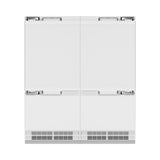 ZLINE Autograph Edition 72 in. 39.6 cu. ft. Panel Ready French Door Built-In Bottom Freezer Refrigerator with Water Dispensers and Ice Makers and Matte Black Accents (RBITZ-72-MB)