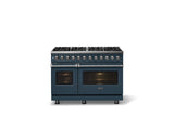 48"W. Dual Fuel Range (Burner: 8b, Finish: Squall, Trim: Polished Chrome, Fuel: Natural Gas)
