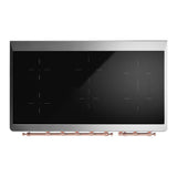 ILVE UMIB48NR3BGP Majestic III 48 inch Induction Range with 6 Elements, 5.02 cu. ft. Total Oven Capacity (Triple Glass Door, Blue Grey, Copper)