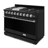 48 Inch Professional Lp Range With Pro-style Knobs In Black/stainless Steel  Gordon Ramsay Series