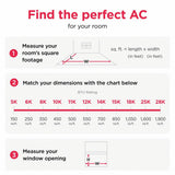 8,000 BTU Inverter Window Room Air Conditioner with Wi-Fi (Energy Star)