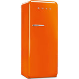 Approx 24 " 50'S Style Refrigerator with ice compartment, Orange, Right hand hinge