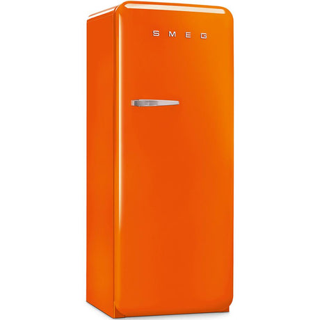 Approx 24 " 50'S Style Refrigerator with ice compartment, Orange, Right hand hinge