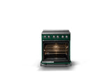 30"W. Induction Range (Finish: Ivy, Trim: Polished Chrome)
