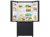 18 cu. ft. Counter Depth 3-Door French Door Refrigerator in Matte Black Steel
