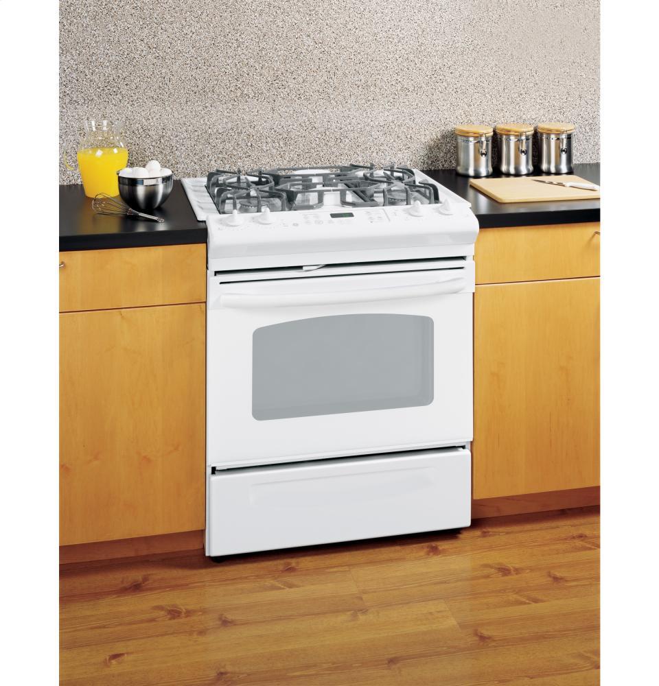 GE® 30" Slide-In Gas Range with Self-Cleaning Oven