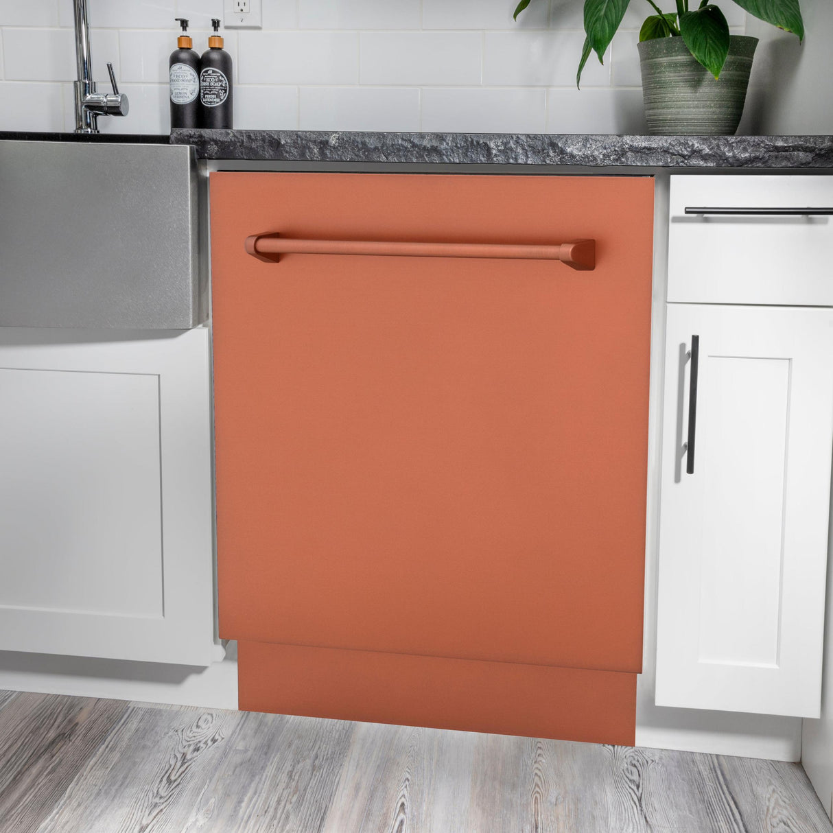 ZLINE 24" Tallac Series 3rd Rack Dishwasher with Traditional Handle, 51dBa (DWV-24) [Color: Copper]