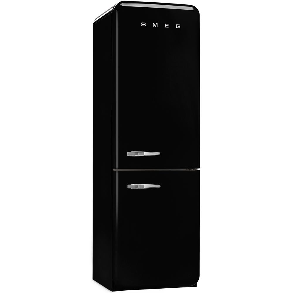 Approx 24" 50'S Style refrigerator with automatic freezer, Black, Right hand hinge
