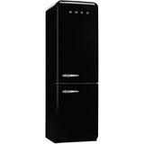 Approx 24" 50'S Style refrigerator with automatic freezer, Black, Right hand hinge