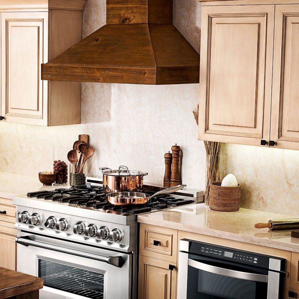 ZLINE 42" Designer Series Wooden Wall Range Hood with Crown Molding (KBRR-42)