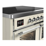 ILVE UMDIB40NR3AWC Majestic III 40 inch Induction Range with 6 Elements, 3.82 cu. ft. Total Oven Capacity (Triple Glass Door, Antique White, Chrome)