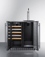30" Wide Built-in Indoor/outdoor Combination Beverage Center/kegerator