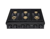 36" Rangetop, Graphite Stainless Steel, Natural Gas