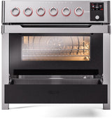 Panoramagic 36 Inch Electric Freestanding Range in Stainless Steel with Trim