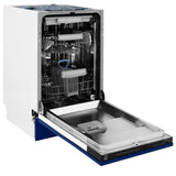 ZLINE 18" Tallac Series 3rd Rack Top Control Dishwasher with Traditional Handle, 51dBa [Color: Blue Gloss]