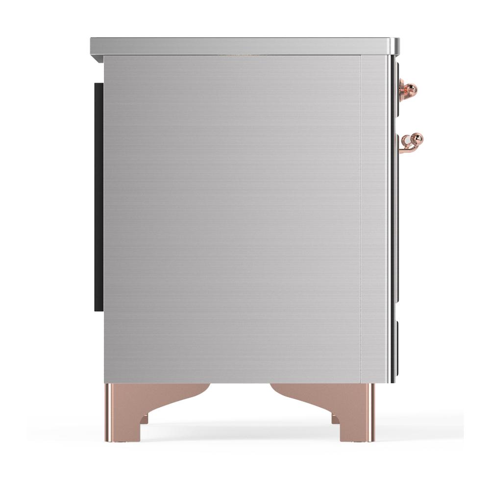 ILVE UMDIB40QNR3SSP Majestic III 40 inch Induction Range with 6 Elements, 3.82 cu. ft. Total Oven Capacity (Solid Door, Stainless Steel, Copper)