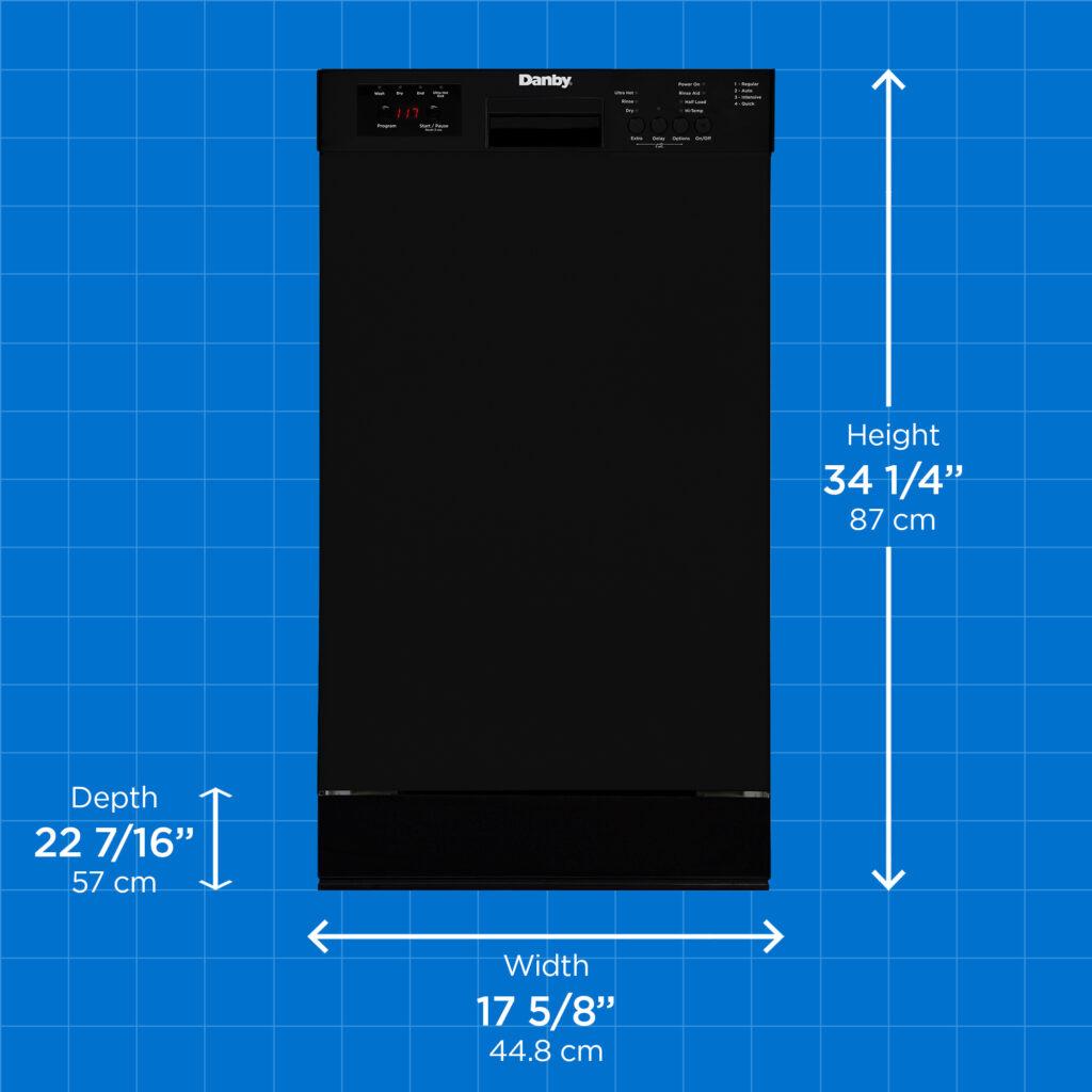 Danby 18" Wide Built-in Dishwasher in Black