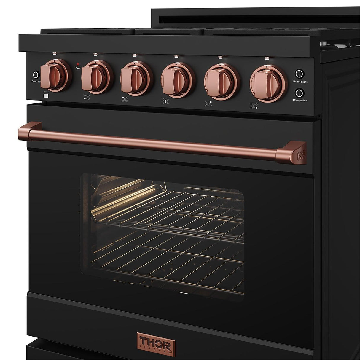 30 Inch Professional Liquid Propane With Precision Knob Control In Black/rose Gold