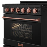 30 Inch Professional Liquid Propane With Precision Knob Control In Black/rose Gold