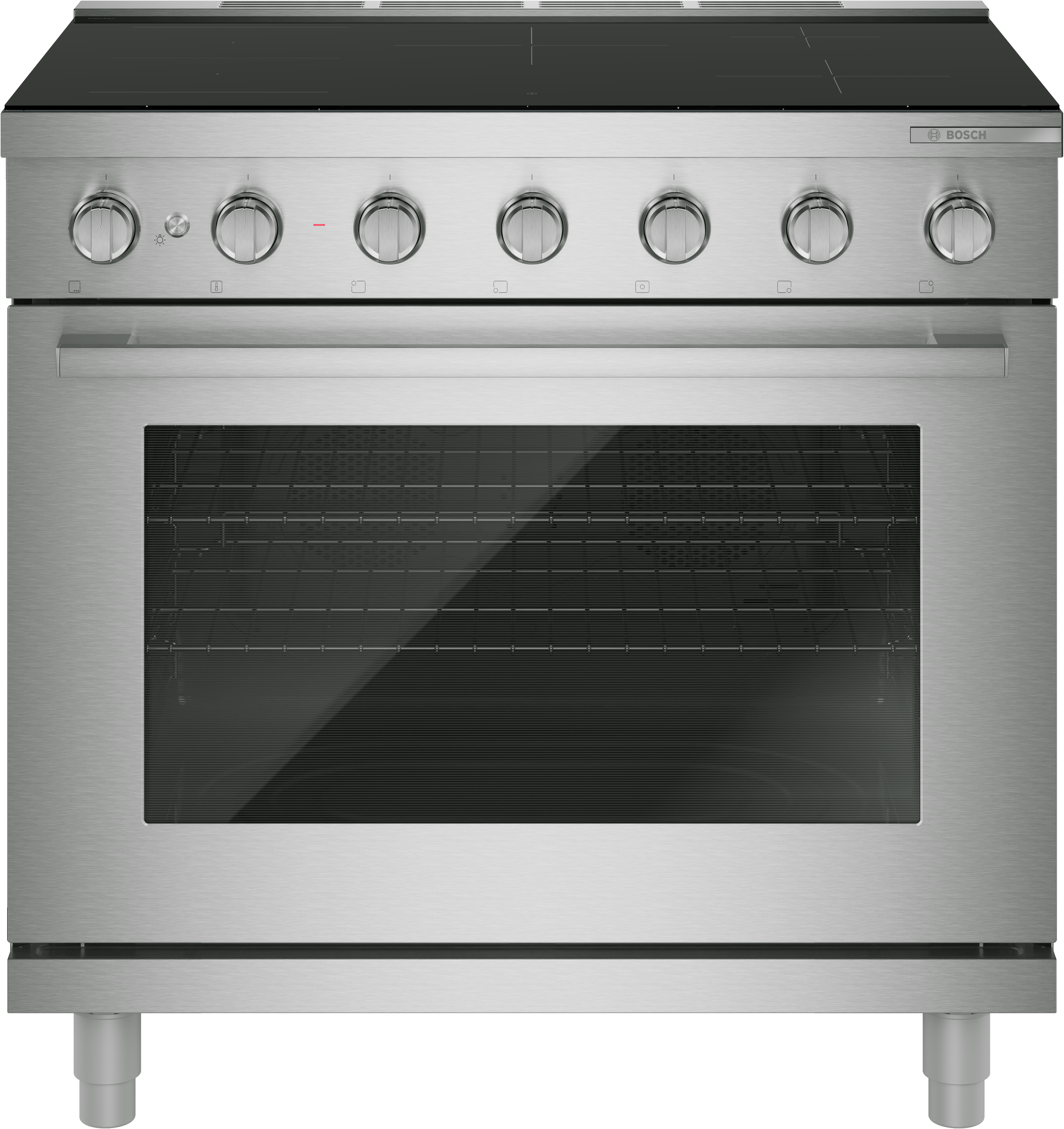 500 Series, Induction freestanding range cooker, 36'', Stainless steel