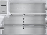 23 cu. ft. Counter Depth 4-Door French Door Refrigerator with Polygon Handles in Black Stainless Steel