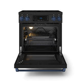 30 Inch Professional Electric Range With Tilt Panel Touch Control In Black/navy Blue  Gordon Ramsay Series