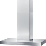 DA 6596 W Puristic Canto Stainless steel - Wall ventilation hood with energy-efficient LED lighting and backlit controls for easy use.