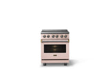 30"W. Electric Range (Finish: Blush, Trim: Brushed Brass)
