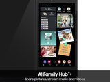 Bespoke 23 cu. ft. Counter Depth 4-Door French Door Refrigerator with AI Family Hub™+ & AI Vision Inside™ in Charcoal Glass and Stainless Steel