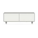 Forno Evoluto Tavolo 51-Inch White Smart Coffee Table - Dual Refrigerator Drawers, Bluetooth 5.0 Audio, Wireless Charging & RGB Ambient Light