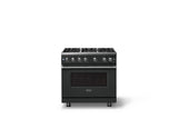 36"W. Sealed Burner Gas Range (Burner: 6b, Finish: Antique Bronze, Trim: Polished Chrome, Fuel: Natural Gas)