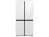 Bespoke 22 cu. ft. Counter Depth 4-Door French Door Refrigerator with Zero Clearance Fit & Food Showcase Door in White Glass