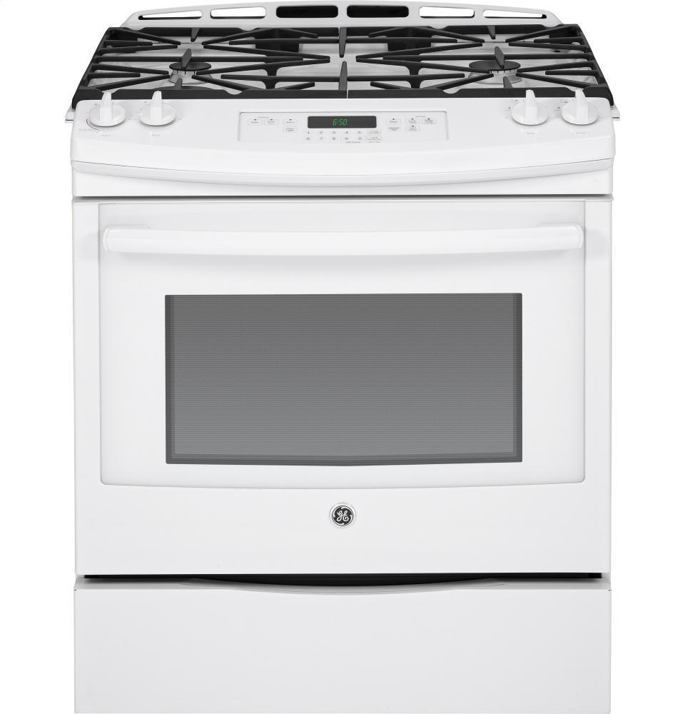 GE® 30" Slide-In Front Control Gas Range