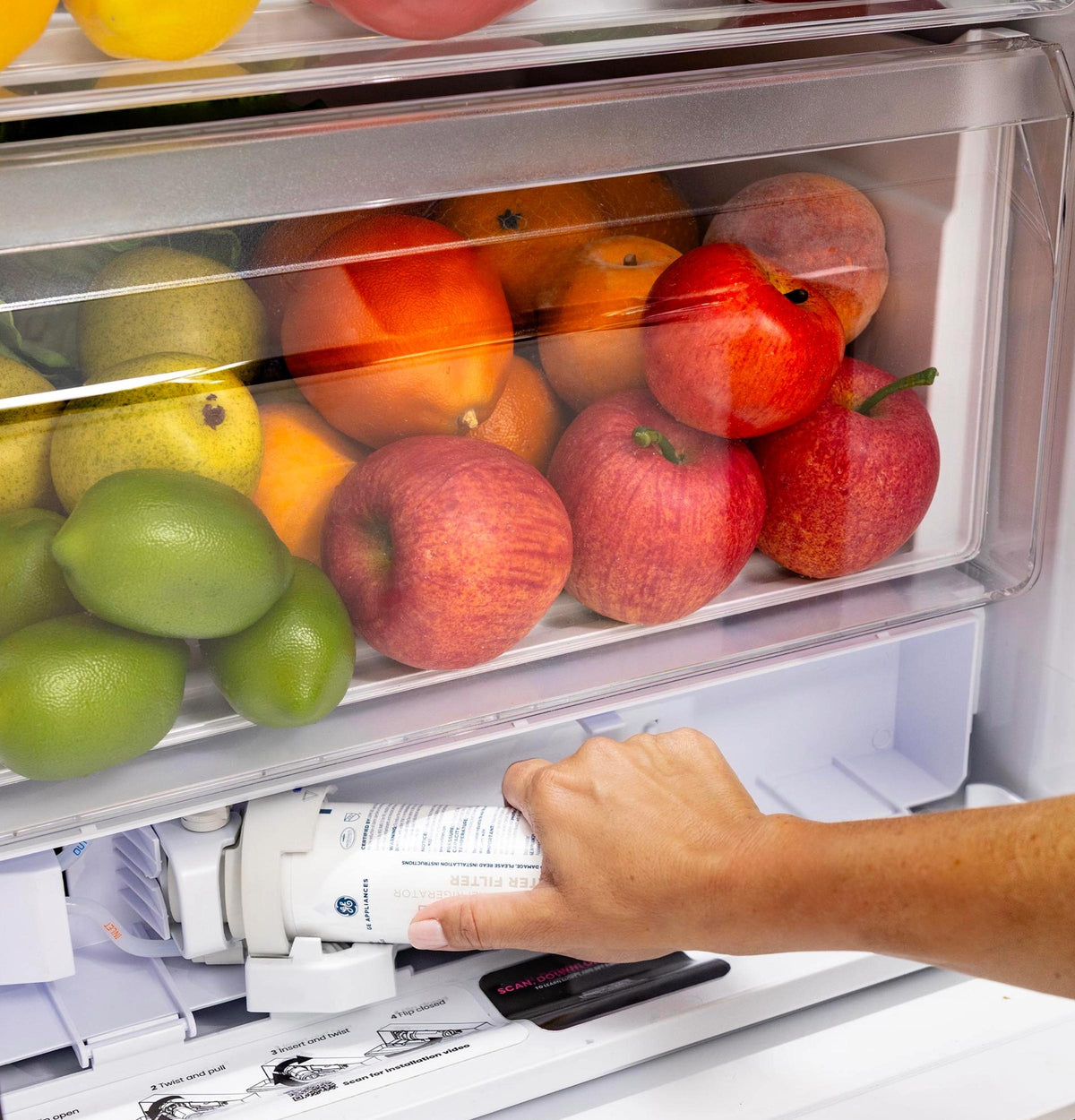 GE® 23.6 Cu. Ft. Counter-Depth Side-By-Side Refrigerator with Extra Tall Dispenser and In-Door Icemaker