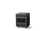 30"W. Electric Range (Finish: Cast Black, Trim: Polished Chrome)