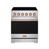 30 Inch Professional Electric Range With Precision Knob Control In Stainless Steel and Rose Gold  Gordon Ramsay Series