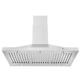 ZLINE 30" Convertible Wall Mount Range Hood in Stainless Steel with Set of 2 Charcoal Filters, LED lighting and Dishwasher-Safe Baffle Filters (KB-CF-30)