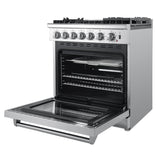 Forno Lazio 30-Inch Freestanding Dual Fuel Range, 4 Burners, True Convection Oven