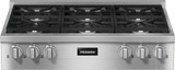 KMR 1134-3 G EDST/CLST - 36-inch Range Top with 6 burners for professional applications