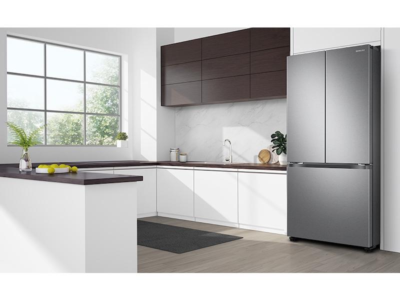 25 cu. ft. 33" 3-Door French Door Refrigerator with Dual Auto Ice Maker in Stainless Steel