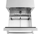 ZLINE 24 in. Touchstone 168 Can Outdoor-Rated Dual Refrigerator Drawer with DuraSnow' Stainless Steel Doors (RDSO-SN-24)
