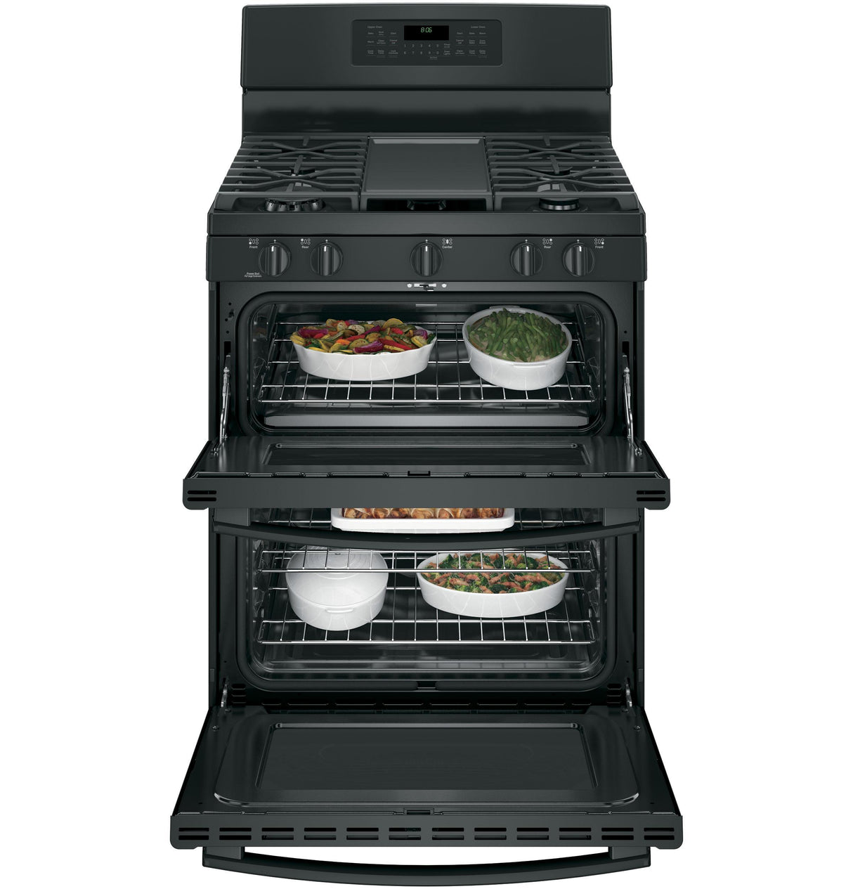 GE® 30" Free-Standing Gas Double Oven Convection Range