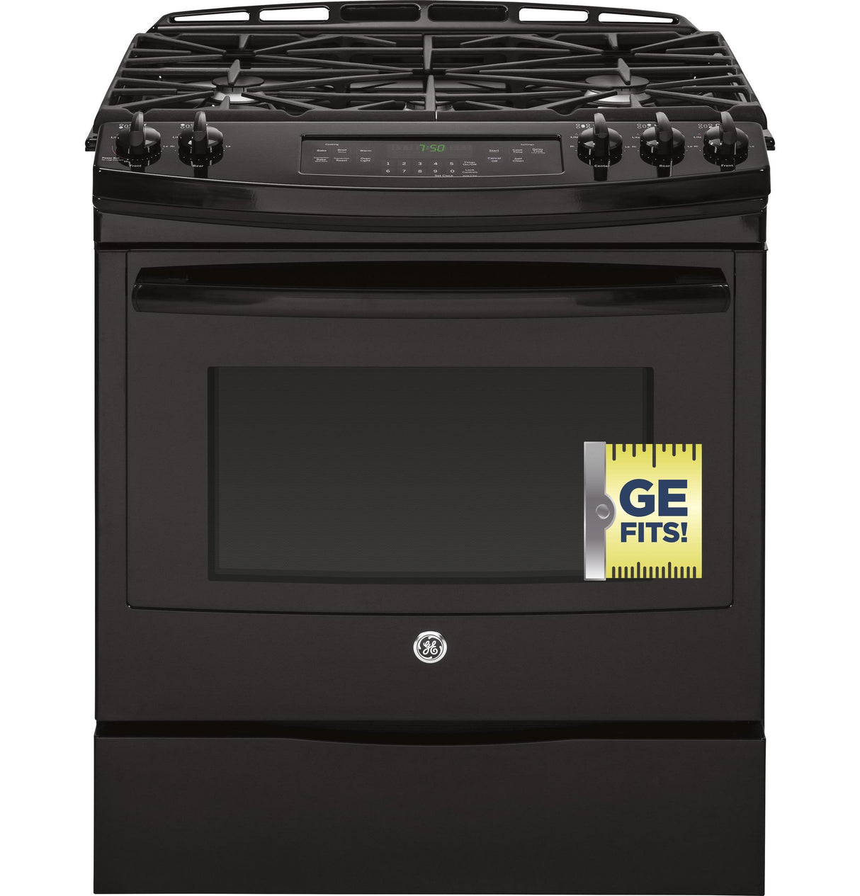 GE® 30" Slide-In Front Control Gas Range