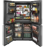 CAF(EBACK)™ ENERGY STAR® 27.4 Cu. Ft. Smart Quad-Door Refrigerator in Platinum Glass