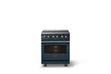 30"W. Induction Range (Finish: Squall, Trim: Brushed Brass)